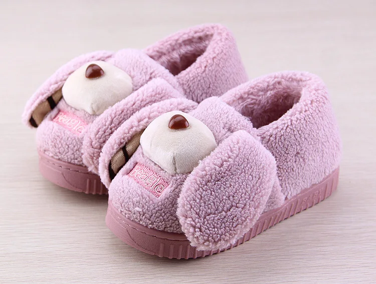 Распродажа; Kawaii; Детская плюшевая обувь для мальчиков и девочек с рисунком милых животных; зимние теплые модные тапочки для младенцев