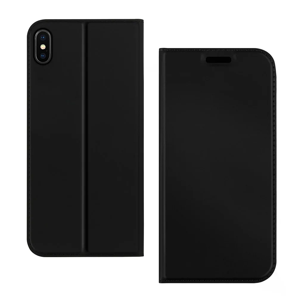 Роскошный кожаный чехол-книжка для IPhone XR, XS, Max, SE, кошелек, чехол-книжка для IPhone X, 6, 7, 8 Plus, 11 Pro, Max, чехол для телефона - Цвет: Черный