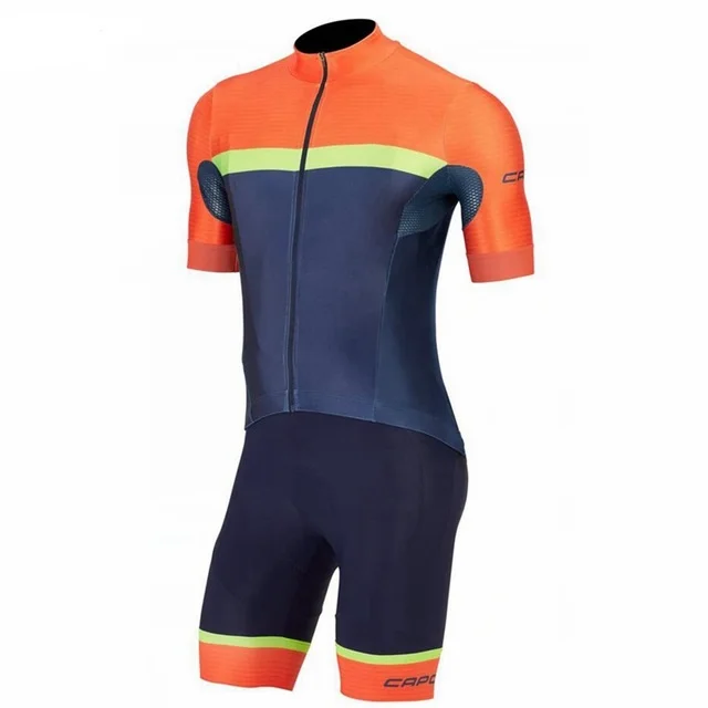 Капо команда короткий рукав качество Ropa Ciclismo Джерси/Летняя дышащая велосипедная одежда/MTB красочные комплекты одежды - Цвет: 3