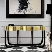 Table Console Living-Room China Metal Modern Wood for Apartment Desk Most High-Quality