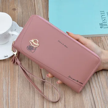 

Luxury Brand Leather Wallets Women Long Zipper Coin Purses Tassel Design Clutch Wallet Female Credit Card Holder portfel damski.
