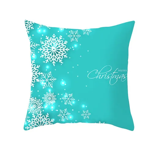 Рождественский Декор синяя наволочка для дома Декор микрофибра Мягкая Снежинка комфорт наволочка 45x45 см подарок на праздник наволочка - Цвет: 1