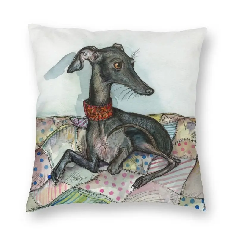

Nordic Style Greyhound Whippet Dog Throw Pillow Cover Decoration Custom Square Cushion Cover 45x45 Pillowcover for Sofa