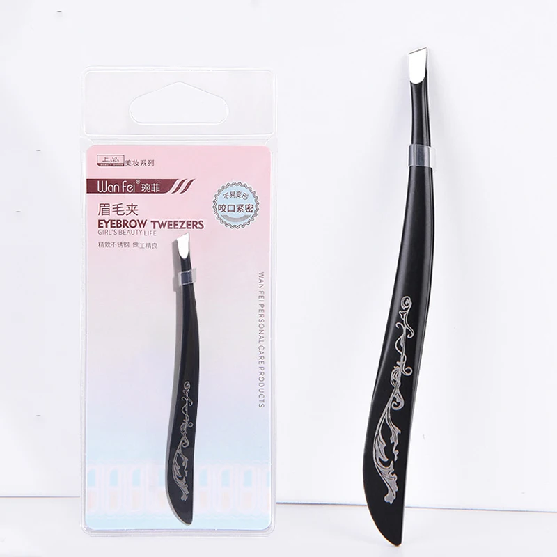 

1 Pcs Black New Arrival Professional Stainless Steel Tweezer Eyebrow Face Nose Hair Clip Remover Tool Banana Clip