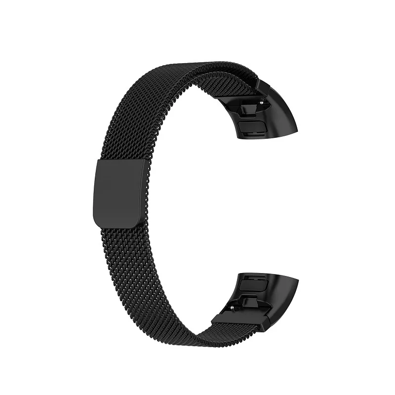 black Роскошный магнитный ремешок для часов из нержавеющей стали для huawei Band 3/Band 3 Pro TER-B09 TER-B29 браслет для часов - Цвет: black