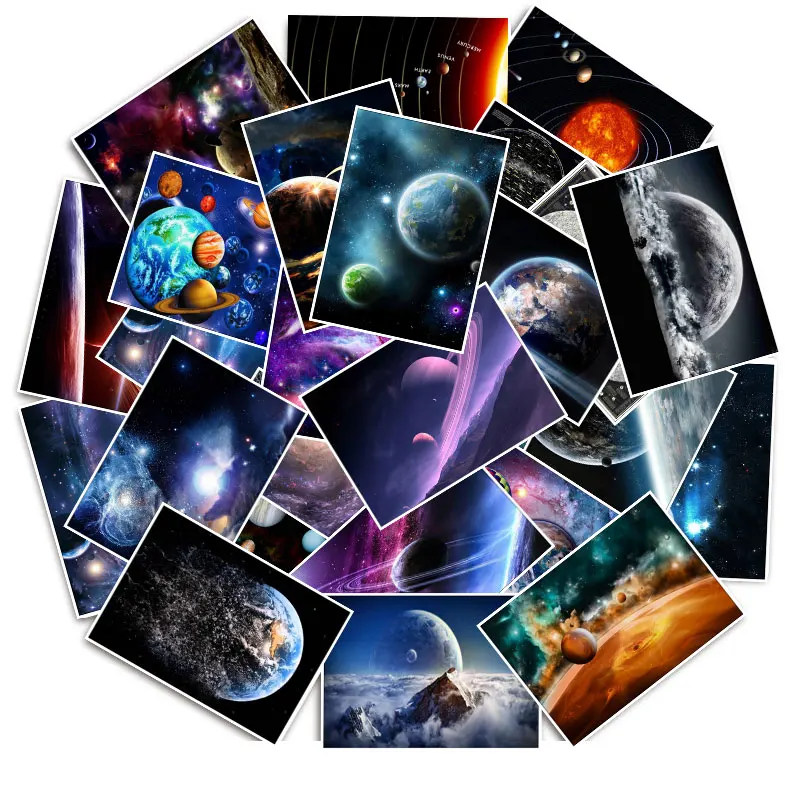 25 шт./упак. Earth Galaxy солнечная система наклейки для ноутбука автомобиля Стикеры для багажа Холодильник, скейтборд