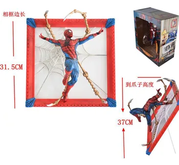

Avengers Infinity War The Amazing Spider-man Frame Spiderman PVC Action Figure Model Toys Doll Wall Hanging Home Decoration Gift