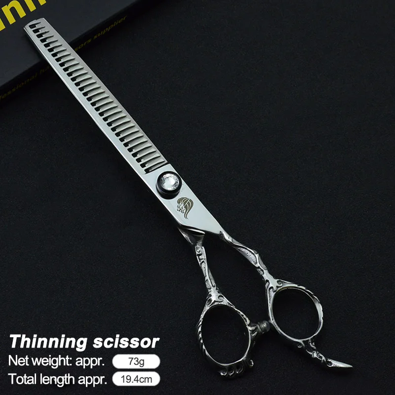 7" Pet Straight& Thinning Scissors Pet Dog Gromming Scissors Kit Pet Cutting ScissorsThinning Shears for Dog Cat Cutting Tools