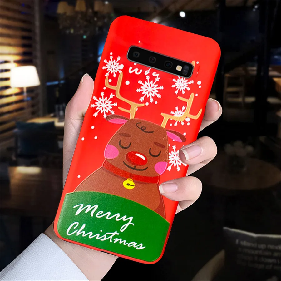 Рождество чехол подарок для samsung Galaxy A50 чехол S8 S9 S10 S10E Note 8, 9, 10, плюс 5G A10 A20 A30 A40 A60 A70 A80 A90 Мягкая обложка
