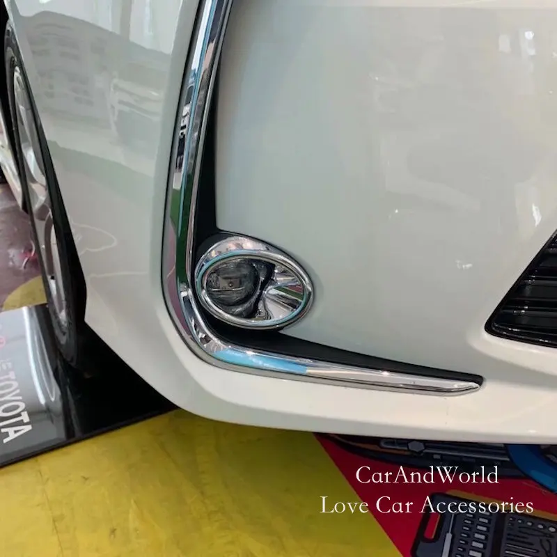 Для Toyota Corolla Altis передний противотуманный светильник, защитная крышка, противотуманная фара, рамка, АБС ХРОМ, аксессуары для автомобиля