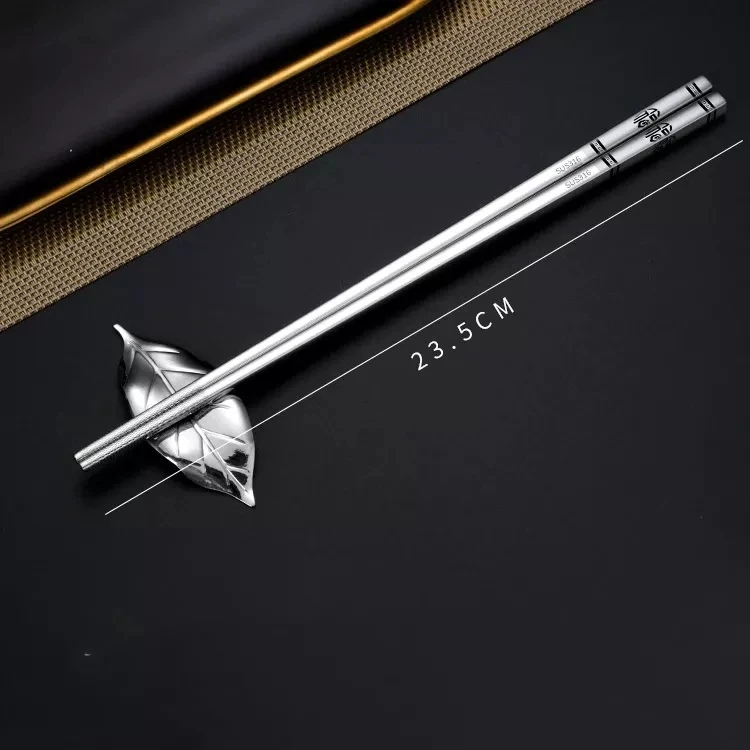 Japanese Style 316 Stainless Steel Chopsticks - Durable, Dishwasher Safe Tableware