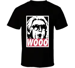 Футболка для мальчиков Ric Flair Wooooo Wrestling Legend, хлопковая футболка, Свободный Топ, Аякс, Забавный