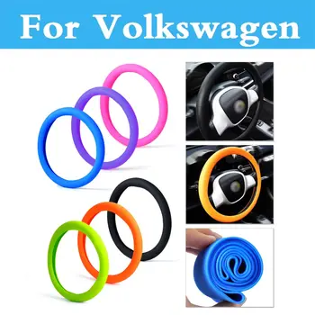 

Car Auto Silicone Steering Wheel Glove Cover For Volkswagen Tiguan Touareg up XL1 GTI Polo Polo R WRC Scirocco Scirocco R