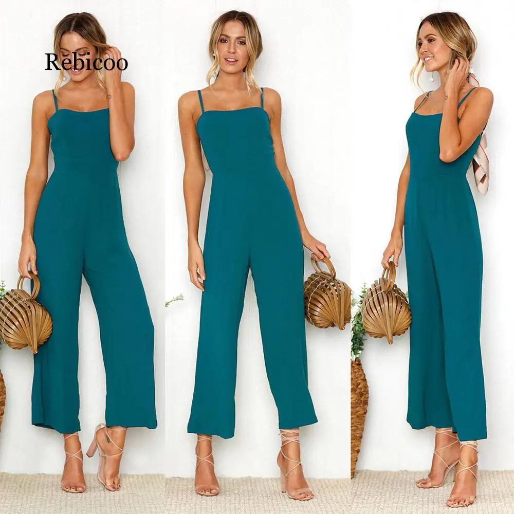 Frauen Straps Zipper Urlaub weich und bequem Overall Damen Lange Strand