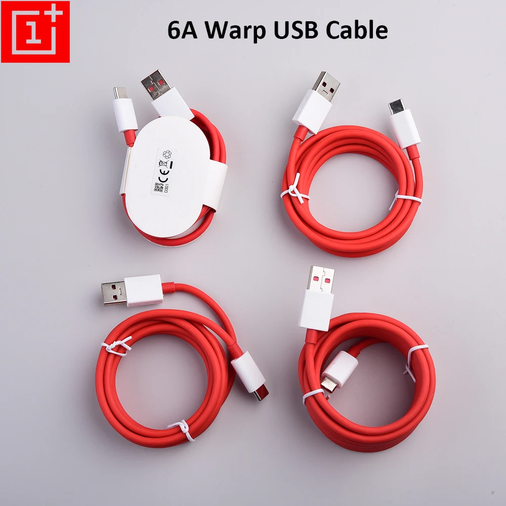 Оригинальное зарядное устройство Oneplus 7 Pro 6A USB-кабель кабель для передачи данных и