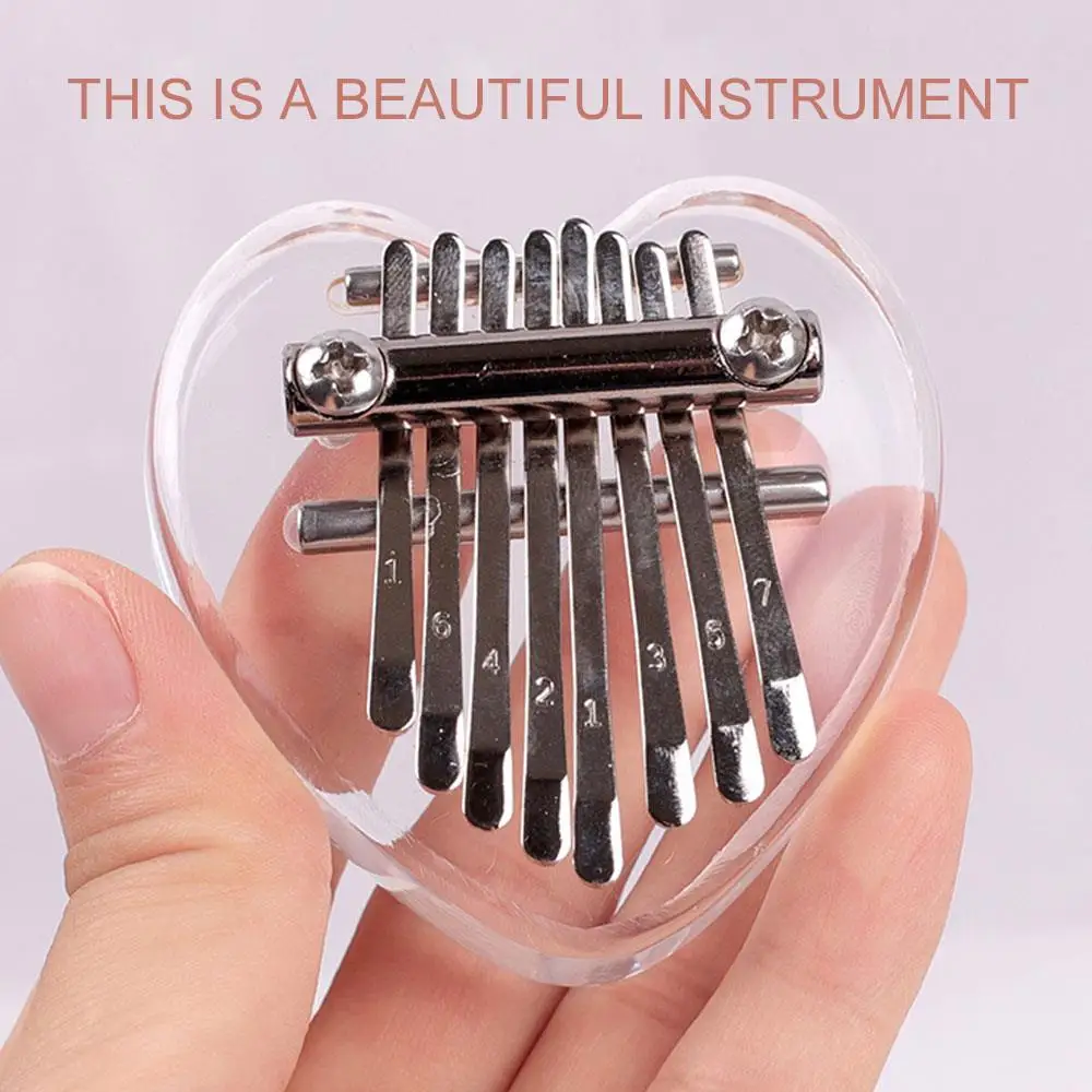 

Mbira Kalimba Acrylic 8 Key African Gift Transparent Finger Piano Musician Thumb Piano 8 Keys Thumb Piano Exquisite Solid