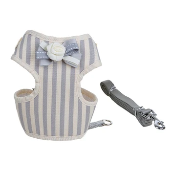 

Soft Mesh Pet Puppy Dog Cat Harness Leash Set With Bell Cute Lace Pet Vest For Small Medium Dogs Chihuahua Yorkie Teddy S M L 4