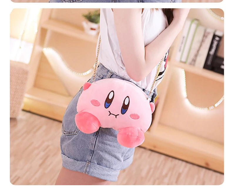 Kirby сумка со звездой кошелек розовые Мультяшные плюшевые игрушки подарок для девочек Мягкие Аниме аксессуары Детский рюкзак сумка для девочек