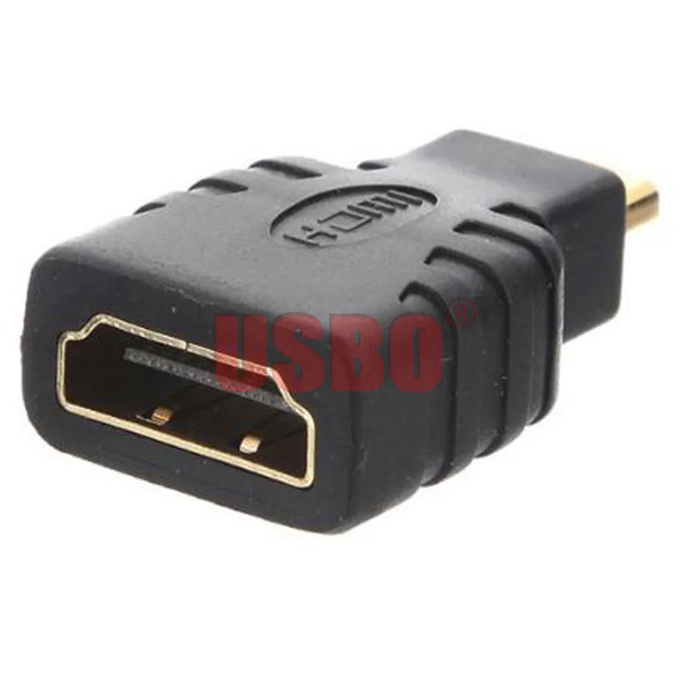 Поставка прямой черный микро адаптер HDMI штекер позолоченный Micro Мужской к