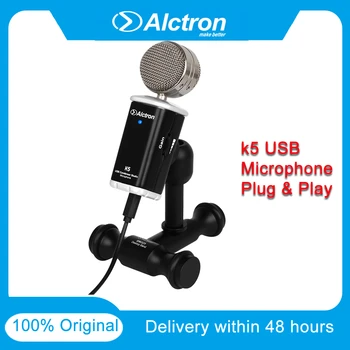 

100% Original Alctron K5 Professional USB Condenser Microphone Studio For PC Laptop Chatting Audio Live Streaming Online Class