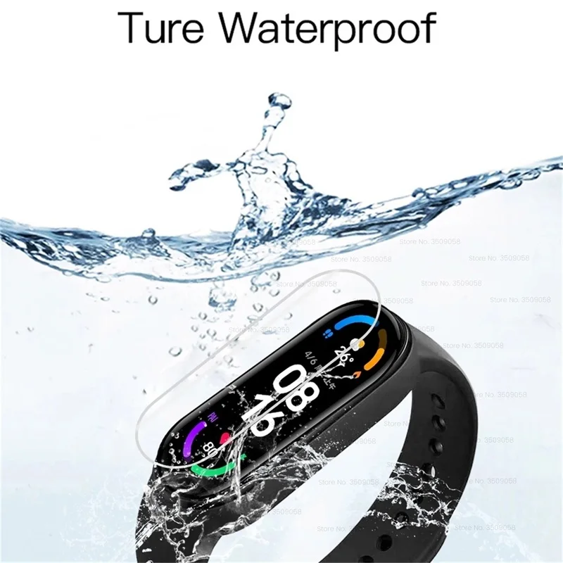 3-12PCS 9D Curved Hydrogel Film For Xiaomi Mi Band 6 Bracelet Screen Protectors Not Glass My Band 6 Band6 Miband6 Bend 7 6 5 4 3