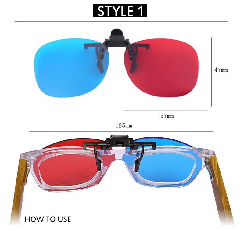 AUN простые синие красные 3D очки для светодиодного проектора с поддержкой синего Красного видео изображения 2 шт. Dl02