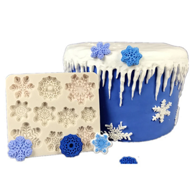 3D Рождественская силиконовая форма для пирога &quotСнежинка&quot помадка выпечки