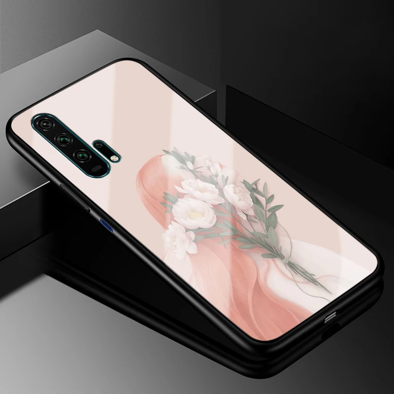 29 Для huawei Nova 5 T чехол Nova5T PC Пластиковый стеклянный чехол для телефона черный ТПУ бампер чехол для huawei Nova 5 T Nova 5 T чехол - Цвет: 29