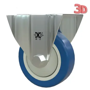 

Light 4-inch Flat Bottom Blue Pvc Caster, Directional Wheel, Hand Tool Caster