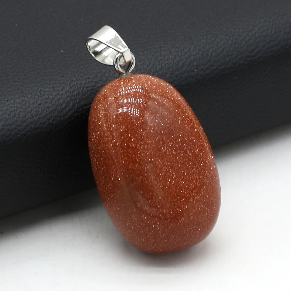 

Natural Gem Gold Sand Stone Pendant Handmade Crafts DIY Sweater Chain Necklace Jewelry Making for Woman Accessories Exquisite