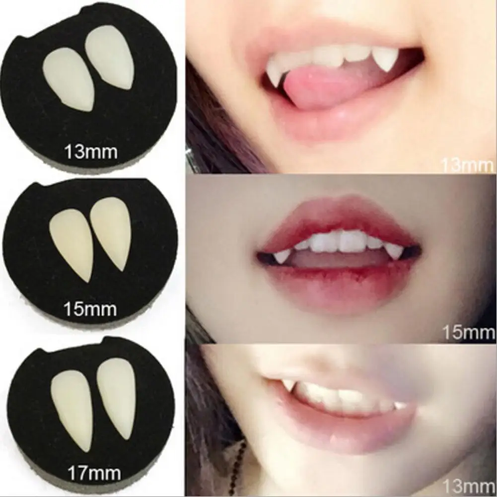 

2Pcs Halloween Spoof Toy Halloween Cosplay Vampires Zombie Realistic Dentures Fangs Masquerade Scary Halloween Props