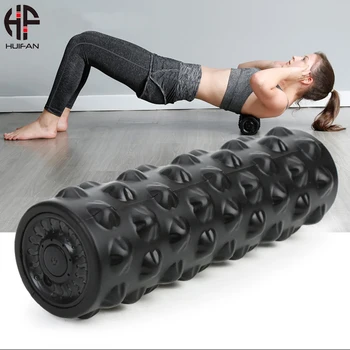 

HUIFAN Electric Roller Massage Vibration Back Roller Massager Wireless Foam Roller Yoga Massage Stick for Athletes, Men, Women