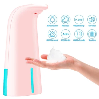 

250ml Touchless Bathroom Dispenser Automatic Liquid Soap Dispenser Infrared Smart Sensor Foam Shampoo Dispensers For Kitchen
