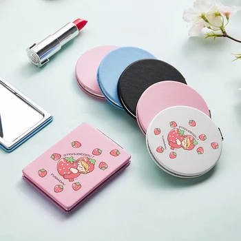 

Cute Cartoon Makeup Mirror with Double Sides for women Portable Small Folding Compact Cosmetic Vanity Pocket Magnifying Mirrors