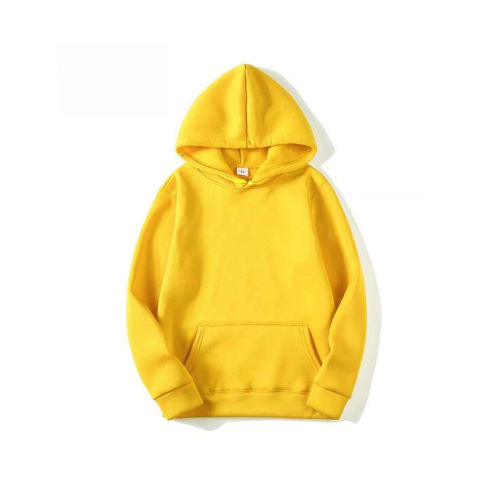 Long Sleeve Fashion Mens Hoodies Hip Hop Sweatshirt Men's Solid Color Pullover Hooded Tracksuit Male Autumn Winter Fleece Hoody