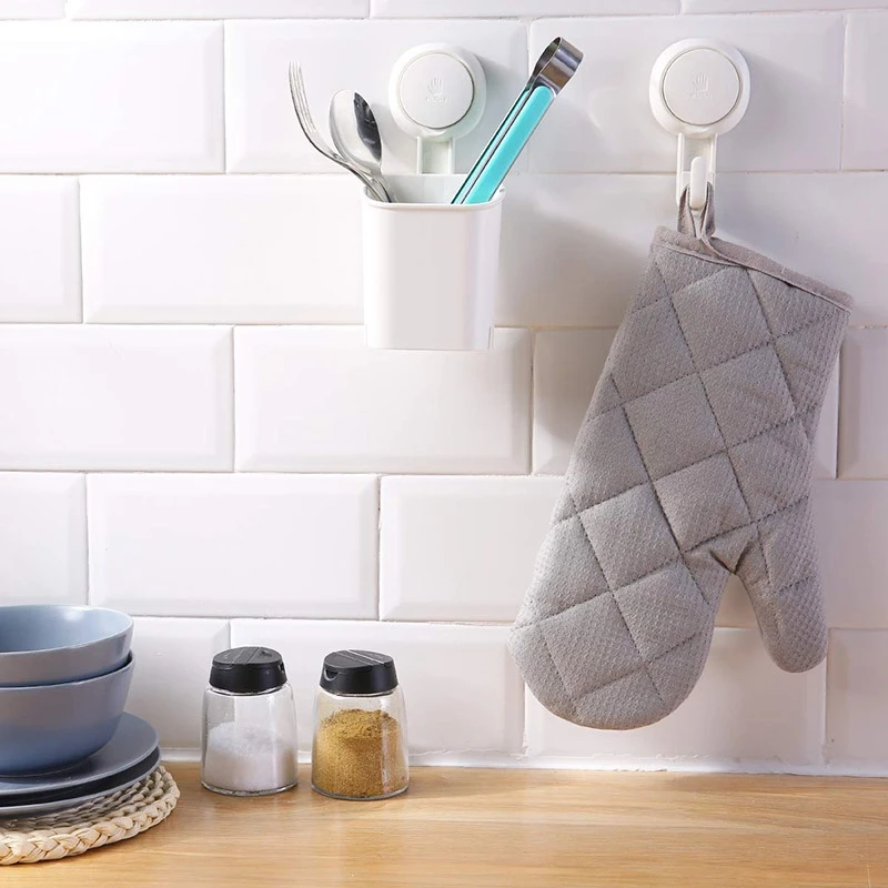 

DIY Drill-Free Removable Toothbrush Holder Strong Vacuum Suction Cup Toothpaste Razor Holder with 1 Extra Hook for Bathroom & Ki