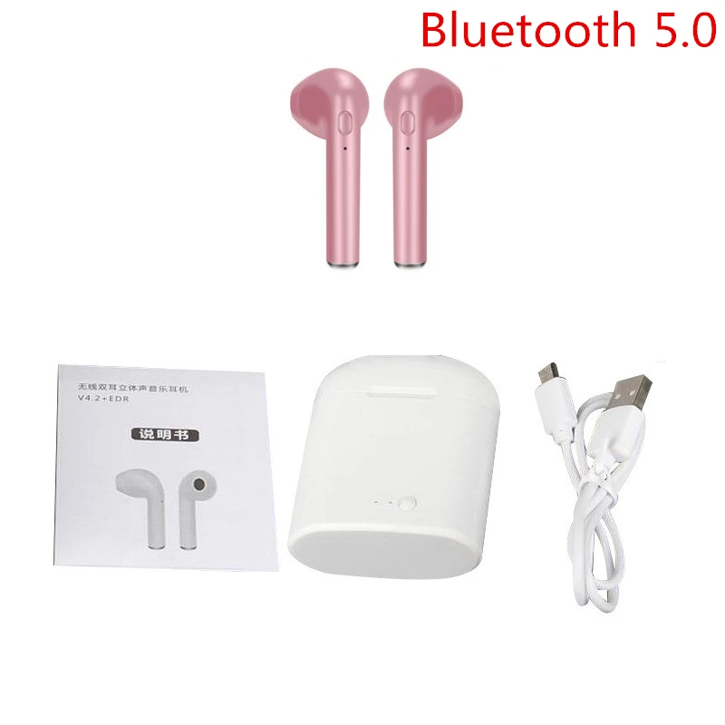 I7s TWS Беспроводные Bluetooth мини гарнитуры наушники 5,0 наушники с микрофоном для Iphone samsung S6 S8+ Xiaomi huawei LG ios телефонов