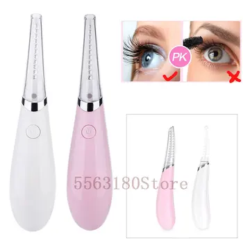 

2020 Portable Vibrating Electric Hot Eyelashes Natural Durable Shaping Makeup Ironing Eyelash Curler Device Curling Eyelashes