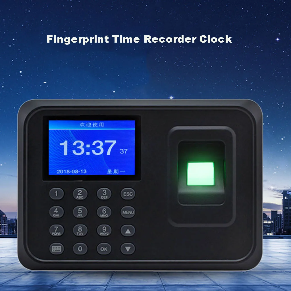 Biometric Fingerprint Time-Attendance Clock Recorder Employee Digital Electronic