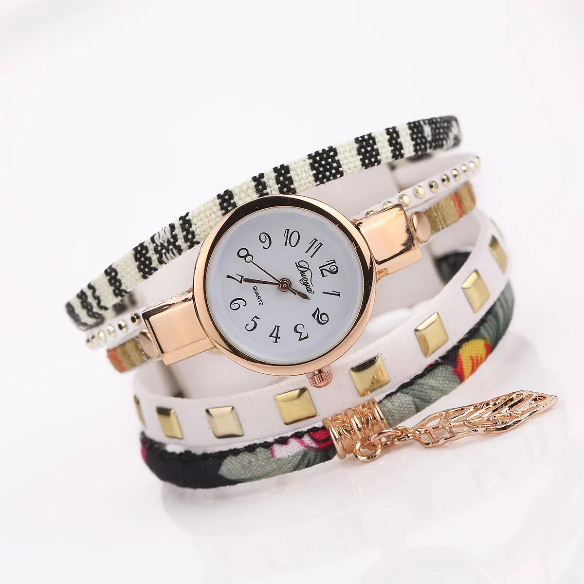 Quartz Watches Beautiful Casual Elegant Weave Watches Girls Wrist Watch For Women Lady Christmas Decorations Decorative Glasses 5