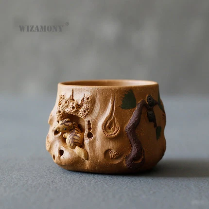 1 шт.! Чайная чашка из китайской фиолетовой глины WIZAMONY чайный сервиз керамическая