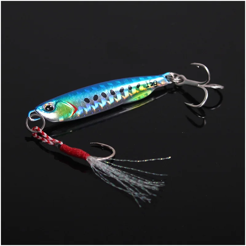 7 Ufishing, металлический джиг для рыбалки, 15 г, 20 г, 30 г, 40 г, 60 г, приманки для подледной рыбалки, 10 шт./лот, Тонущая свинцовая приманка для рыбы - Цвет: 7