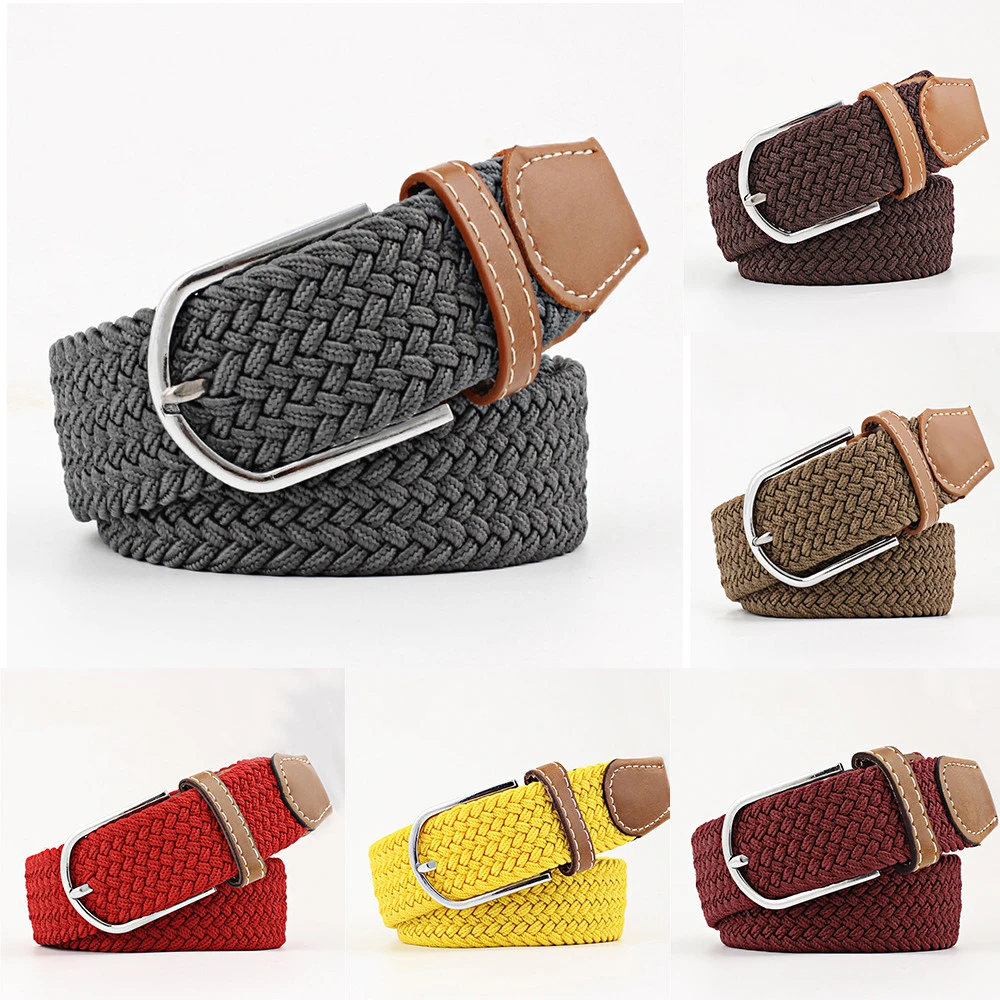 Cinturón de tejido para hombre mujer, informales de Golf, cinturones elásticos multicolores|Cinturones de mujer| - AliExpress