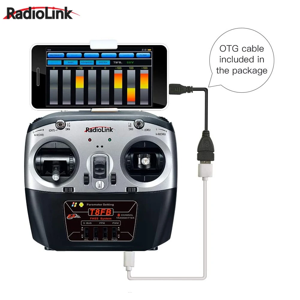 T8FB RadioLink 2 4 ГГц 8ch передатчик с приемником R8EH для радиоуправляемого вертолета DIY RC