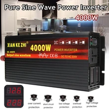 Inverter 12 V/24 V 220V 2000/3000/4000W Spannung transformator Reine Sinus Welle Power inverter DC12V zu AC 220V Konverter + 2 Led-anzeige(China)