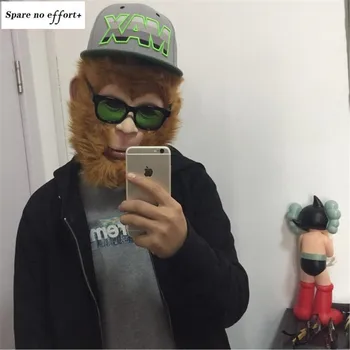 

Halloween Mask Monkey Halloween Decoration Journey to The West Horror Yellow Monkey Halloween Cosplay Adult Party Props