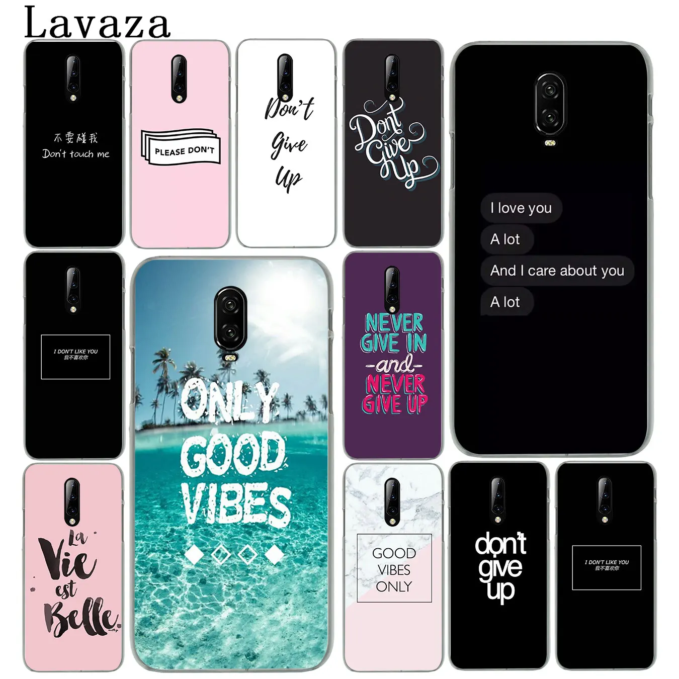 Пословица фраза девиз Good Vibes Only Love жесткий пластиковый чехол для телефона Oneplus 7 7T