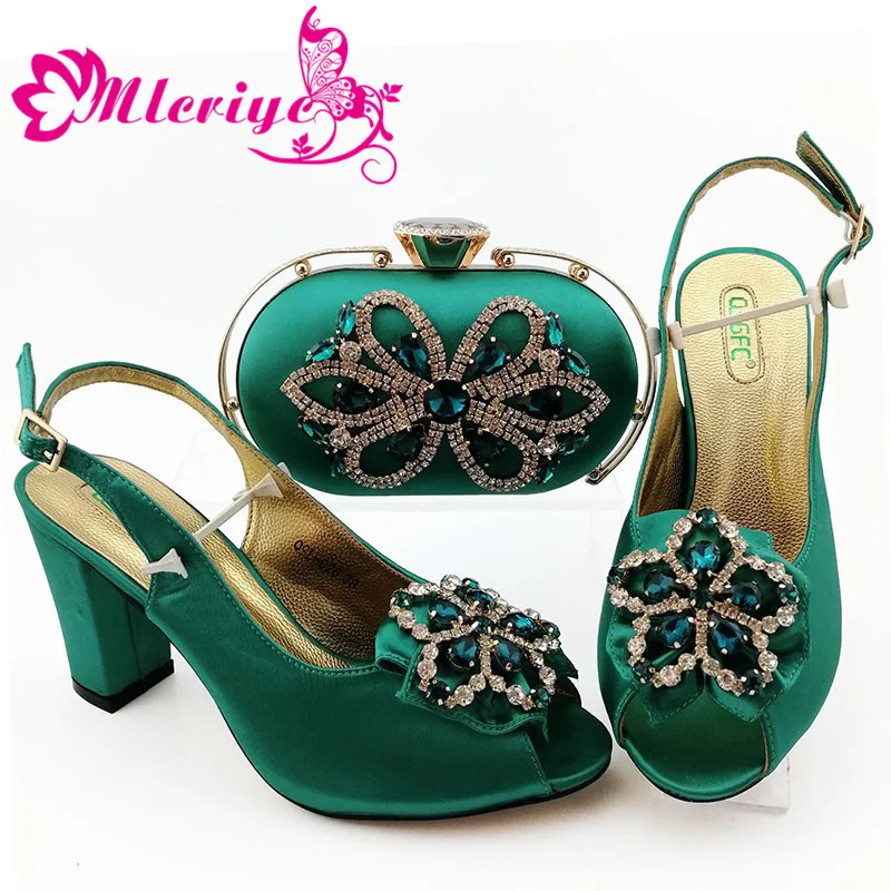 

New Fashion Italian Shoe and Bag Set for Party In Women Luxury Party Shoes Women Designers Summer High Heeled Shoes for Women