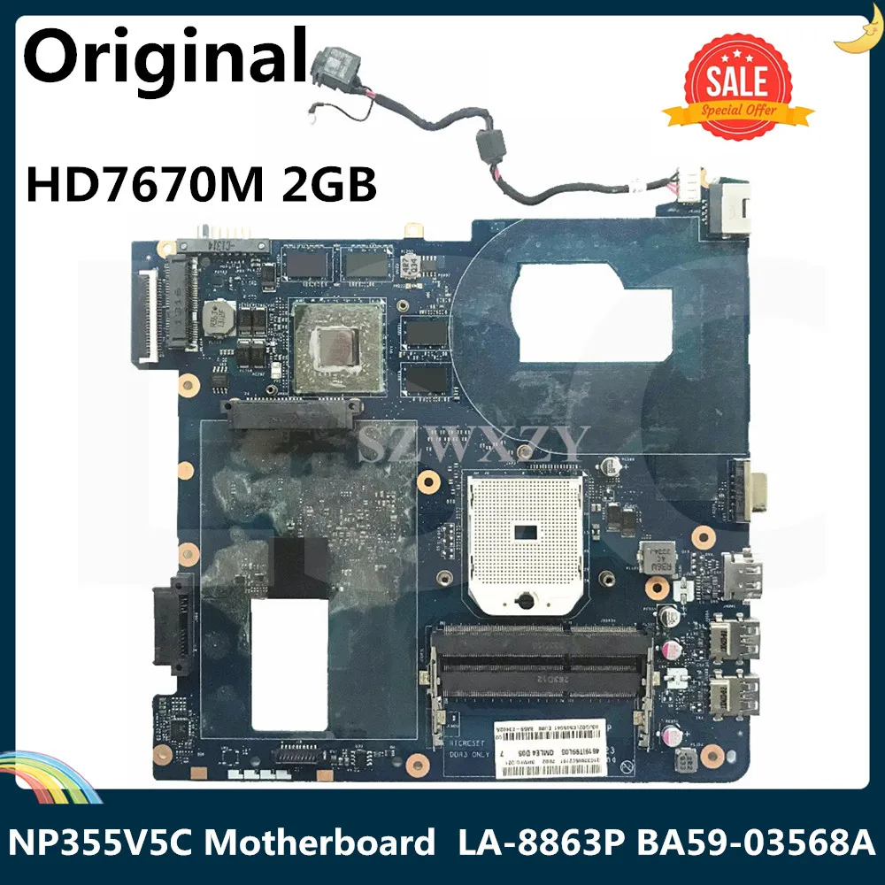 LSC para SAMSUNG NP355V5C 355V5C placa base de computadora portátil BA59-03568A QMLE4 LA-8863P HD7670M 2GB 100% probado