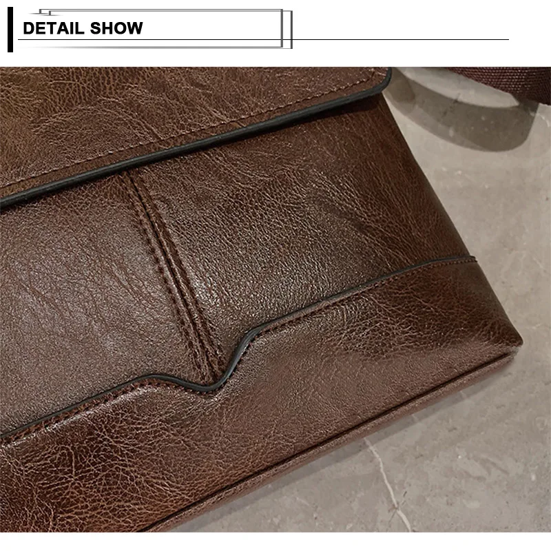 Fashion Casual Men Crossbody Bag Solid Color Large Capacity Phone Coin Card Purse Messenger Bag New Brand Male Shoulder Bag